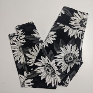Aerie Hi Rise Leggings Medium Black Flower
